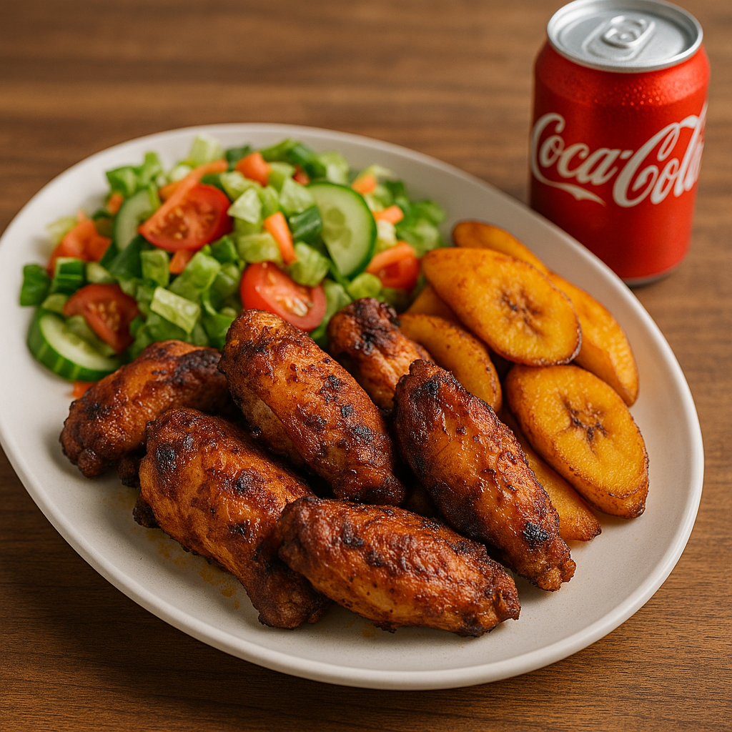 Plat du jour - Ailes de poulet & Banane Plantain