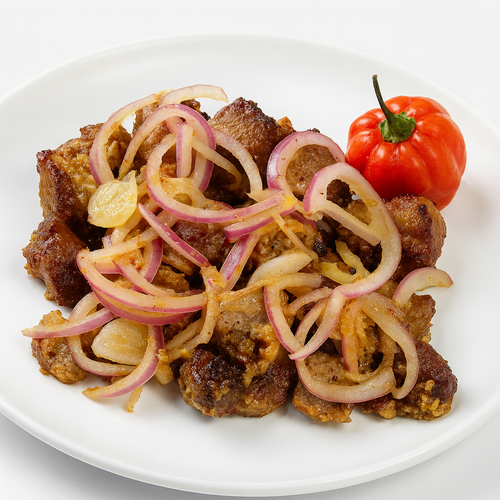 Bœuf grillé au oignons & piment